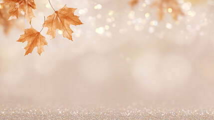Dreamy Autumn Maple Leaf Background