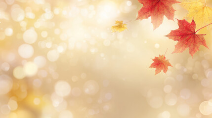 Dreamy Autumn Maple Leaf Background