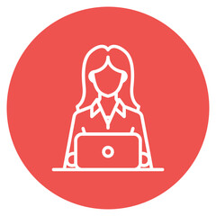 Working Woman icon vector image. Can be used for Women.