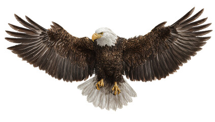 Fototapeta premium Untitled design - bald eagle standing on a Transparent background PNG