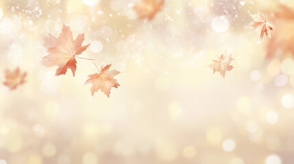 Dreamy Autumn Maple Leaf Background
