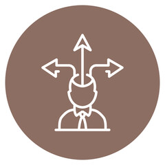 Decision Making icon vector image. Can be used for Personality Traits.