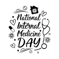 NATIONAL INTERNAL MEDICINE DAY vector illustration