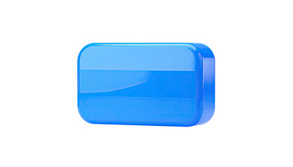 Fototapeta premium A glossy, rectangular, sky-blue shape with rounded corners against a black background