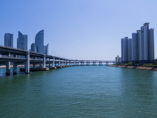 Obraz premium Gwangan Bridge, Busan, South Korea