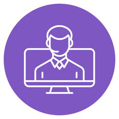 Help Desk icon vector image. Can be used for Contact Us.