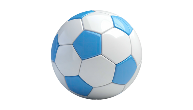 A digitally rendered soccer ball in a classic pentagon/hexagon pattern, on black - Powered by Adobe