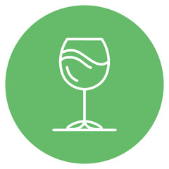 Wine Glass icon vector image. Can be used for Italy.