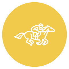 Fototapeta premium Siena Horse Race icon vector image. Can be used for Italy.