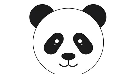 Panda head vector.