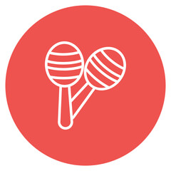 Maracas icon vector image. Can be used for Festa Junina.