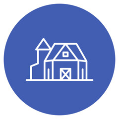 Country Farmhouse icon vector image. Can be used for Festa Junina.