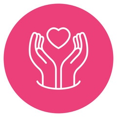 Healing Hands icon vector image. Can be used for Chemotherapy.