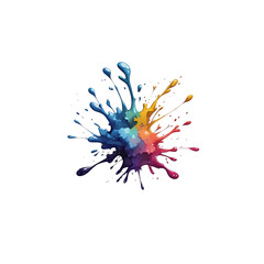 Fototapeta premium Colorful Paint Splatter Vector Graphic for Creative Designs and Art Projects