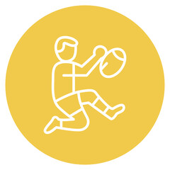 Obraz premium Rugby Player icon vector image. Can be used for Rugby.