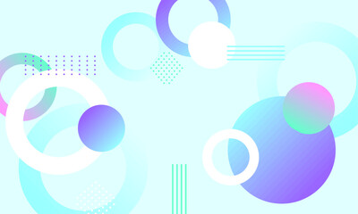 Colorful Abstract Circles Geometric Art