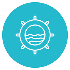 Porthole icon vector image. Can be used for Ocean.