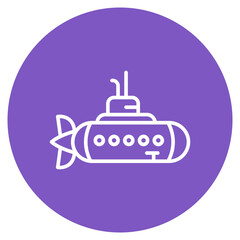 Submarine icon vector image. Can be used for Ocean.