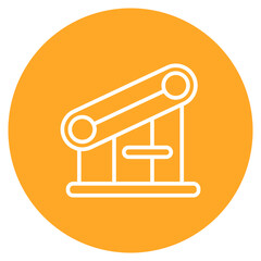 Conveyor Belt icon vector image. Can be used for Warehouse.