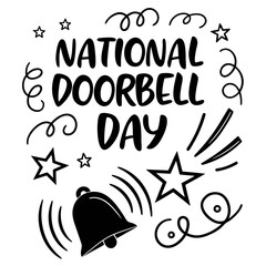 NATIONAL DOORBELL DAY vector illustration