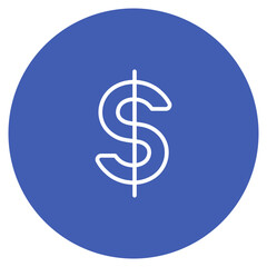 Dollar icon vector image. Can be used for Supermarket.