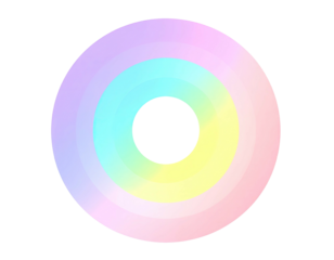 Circular gradient of pastel colors