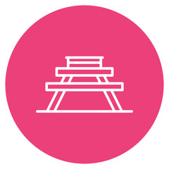 Picnic of Table icon vector image. Can be used for Oktoberfest.