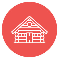 Wood Cabin icon vector image. Can be used for Oktoberfest.