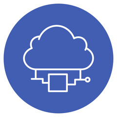 Biometric Cloud Storage icon vector image. Can be used for Biometrics.