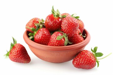 Ripe Strawberries Delight Freshly Picked Vibrant Red Juicy Treat Summer on transparent background