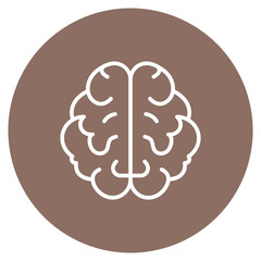 Human Brain icon vector image. Can be used for Biometrics.