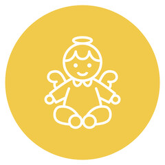 Baby Girl icon vector image. Can be used for Baby Shower.
