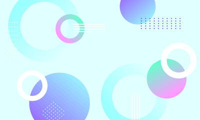 Abstract Gradient Circles Background Blue Modern
