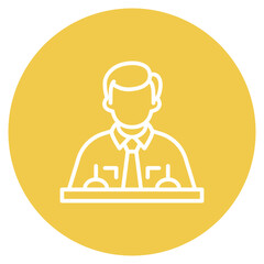 Clerk icon vector image. Can be used for Diversity.