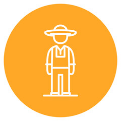 Farmer icon vector image. Can be used for Diversity.