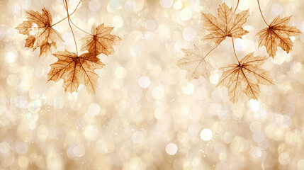 Dreamy Autumn Maple Leaf Background