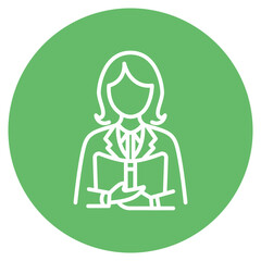 Librarian icon vector image. Can be used for Diversity.