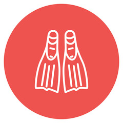 Diving Flippers icon vector image. Can be used for Beach Resort.