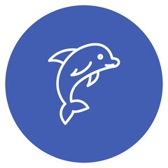 Dolphin icon vector image. Can be used for Beach Resort.