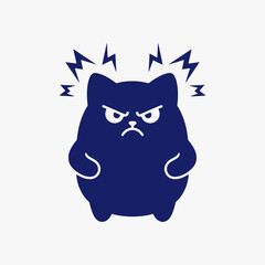 The expression of anger in the flat design concept of a cartoon character.