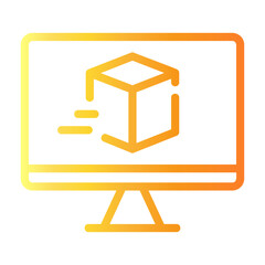 online delivery Line Gradient Icon