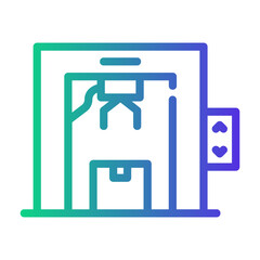 robotic arm Line Gradient Icon