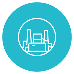 Blast Furnace icon vector image. Can be used for Mettalurgy.