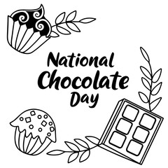NATIONAL CHOCOLATE DAY vector illustration