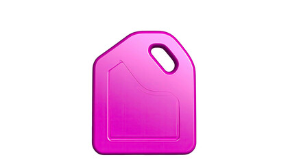 Vibrant magenta container with handle, isolated against a stark black backdrop