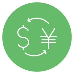 Obraz premium Dollar to Yen Convert icon vector image. Can be used for Trading.