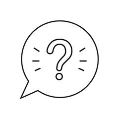 question. to ask questions. icons. look for answers to questions. frequently asked questions. icon with questions. banner. advertisement. black lines.
