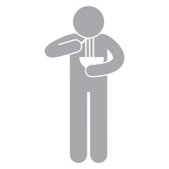 Obraz premium standing noodle eating icon