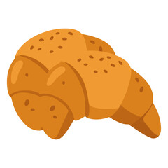 Kifle Kosovo pastry flat color vector illustration template design