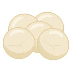 Kurt Kazakhstan food cheese balls flat color vector illustration template design